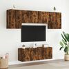 vidaXL Unit&eacute;s murales TV 6 pcs ch&ecirc;ne fum&eacute; bois d'ing&eacute;nierie