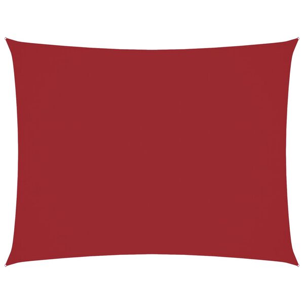 vidaXL Voile de parasol tissu oxford rectangulaire 6x8 m rouge