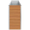 vidaXL Lit sur&eacute;lev&eacute; de jardin 320x40x77 cm Acier galvanis&eacute; Argent&eacute;