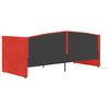 vidaXL Lit avec matelas et USB Rouge bordeaux Velours 90x200 cm