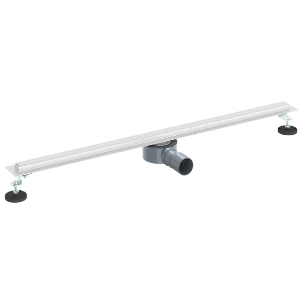 vidaXL &Eacute;vacuation de douche &agrave; 360&deg; avec mod&egrave;le slim Argent&eacute; 90 cm