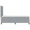vidaXL Lit &agrave; ressorts avec matelas Gris clair 80 x 200 cm tissu