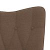 vidaXL Chaise de relaxation avec tabouret Marron Tissu