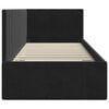 vidaXL Cadre de lit d'angle Noir 80 cm x 200 cm Velours