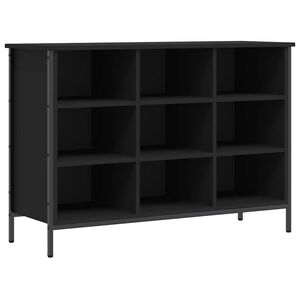 vidaXL Armoire &agrave; chaussures noir 100x35x70 cm bois d'ing&eacute;nierie