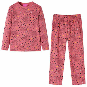 Pyjamas enfants &agrave; manches longues rose ancien 92