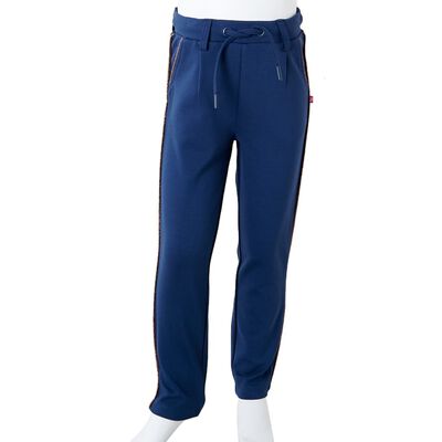 Pantalons pour enfants avec cordon de serrage bleu marine 116