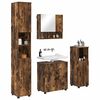 vidaXL Ensemble de mobilier de salle de bain 4 pcs Ch&ecirc;ne fum&eacute;