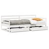 vidaXL Lit de jour et tiroirs sans matelas blanc 90x190 cm bois massif