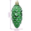 vidaXL Boule de Pomme de Pin de No&euml;l 40 pcs Vert Plastique