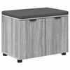 vidaXL Banc d'entr&eacute;e avec coussin Gris Sonoma 60 x 38 x 46 cm