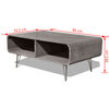 vidaXL Table basse 90x55,5x38,5 cm Bois solide de Paulownia Gris