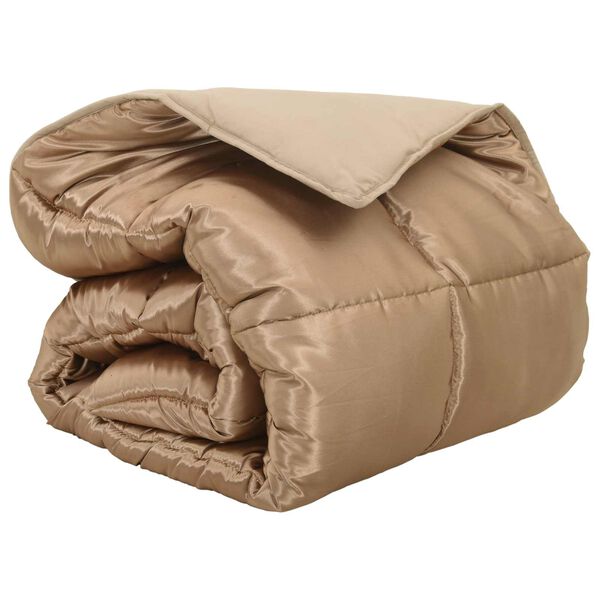 vidaXL Duvet d'hiver Dor&eacute; 135 x 200 cm Satin et Microfibre