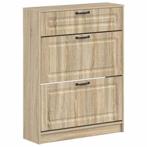 vidaXL Cabinet &agrave; chaussures UTRECHT 78 x 24 x 100 cm Bois d'ing&eacute;nierie