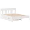 vidaXL Cadre de lit sans matelas blanc 120x200 cm bois de pin massif
