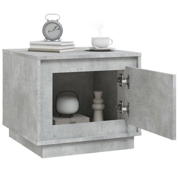 vidaXL Table basse gris b&eacute;ton 51x50x44 cm bois d'ing&eacute;nierie