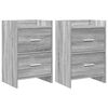 vidaXL Tables de chevet 2 pc Sonoma gris 40 x 30 x 60 cm