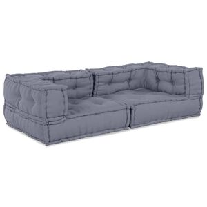 vidaXL Unit&eacute; de canap&eacute; modulaire 3 pc Tissu Gris 140 x 70 x 36 cm