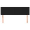 vidaXL T&ecirc;tes de lit 2 pcs Noir 72x5x78/88 cm Tissu