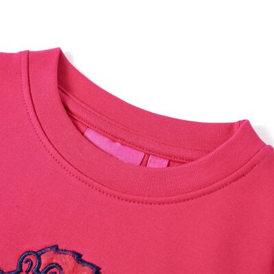 Sweatshirt pour enfants rose vif 116