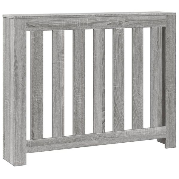 vidaXL Cache-radiateur sonoma gris 104x20x82 cm bois d'ing&eacute;nierie