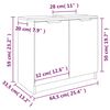 vidaXL Armoire salle de bain Ch&ecirc;ne sonoma 64,5x33,5x59 cm