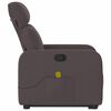 vidaXL Fauteuil inclinable de massage Marron fonc&eacute; Tissu