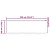 vidaXL Rideau en Dentelle Floral Blanc 280 x 900 cm Polyester