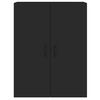 vidaXL Armoires murales 2 pcs noir bois d'ing&eacute;nierie
