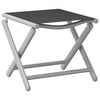 vidaXL Repose-pied pliable noir et argent&eacute; textil&egrave;ne et aluminium