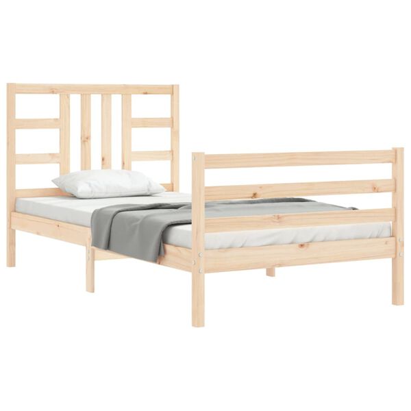 vidaXL Cadre de lit sans matelas bois de pin massif