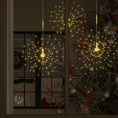 vidaXL Feux d'artifice de Noël d'extérieur 10 pcs Blanc 20 cm 1400 LED