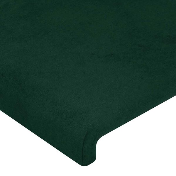 vidaXL T&ecirc;te de lit Vert fonc&eacute; 80x5x118/128 cm Velours