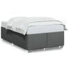 vidaXL Cadre de lit sans matelas gris fonc&eacute; 120x190 cm tissu