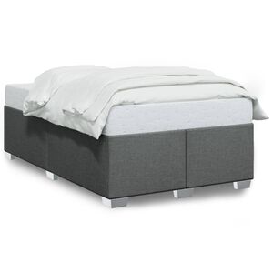 vidaXL Cadre de lit sans matelas gris fonc&eacute; 120x190 cm tissu