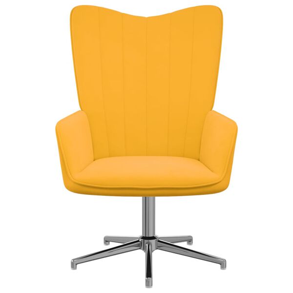 vidaXL Chaise de relaxation Jaune moutarde Velours