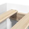 vidaXL Cadre de lit sans matelas blanc 75x190 cm bois d'ing&eacute;nierie