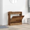 vidaXL Cabinet &agrave; chaussures avec &eacute;tag&egrave;re Bois ancien 60 x 21 x 57 cm