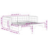 vidaXL Lit de jour avec gigogne sans matelas noir 90x200 cm