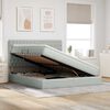 vidaXL Lit avec rangement et matelas Gris clair 160 x 200 cm Velours