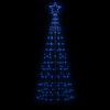 vidaXL Sapin de No&euml;l &agrave; LED avec piquets 220 LED bleu 180 cm