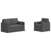 vidaXL Ensemble de Canap&eacute;s 2 pc Gris fonc&eacute; tissu