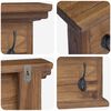 vidaXL Porte-manteau mural Montage mural Naturel 100 x 10 x 20 cm