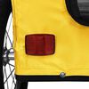 vidaXL Remorque de v&eacute;lo pour animaux de compagnie jaune