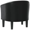 vidaXL Chaise cabriolet noir similicuir