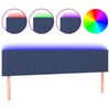 vidaXL T&ecirc;te de lit &agrave; LED Bleu 180x5x78/88 cm Tissu