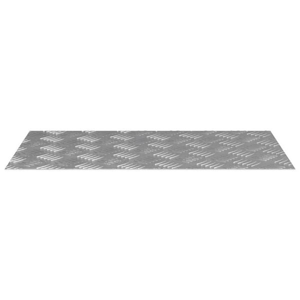 vidaXL Nez de marche Rectangulaire 4 pcs Argent&eacute; 70 x 40 cm Aluminium