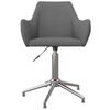 vidaXL Chaise pivotante de salle &agrave; manger Gris clair Tissu