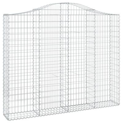 vidaXL Paniers à gabions arqués 8 pcs 200x30x160/180 cm Fer galvanisé