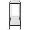 vidaXL Table console Blanc 100x35x75 cm Verre trempé